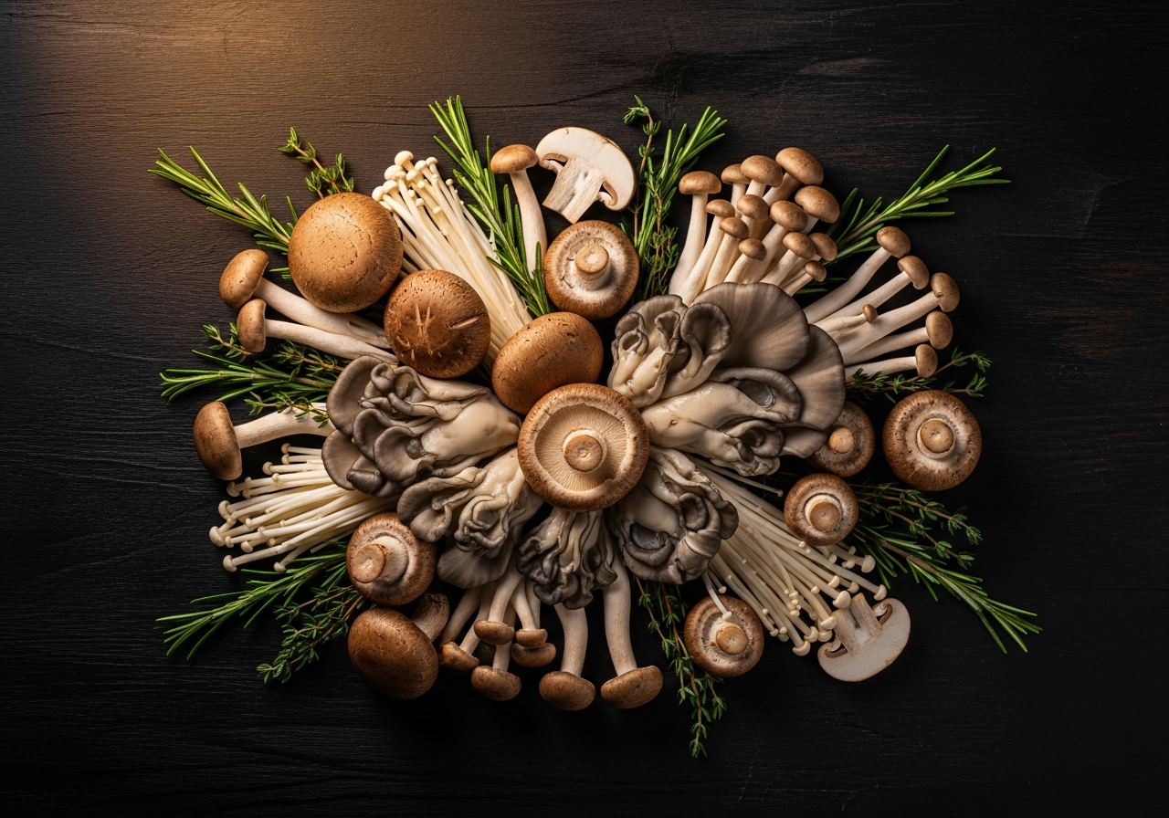 Fresh mushrooms